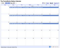 Frameworks Gallery Calendar